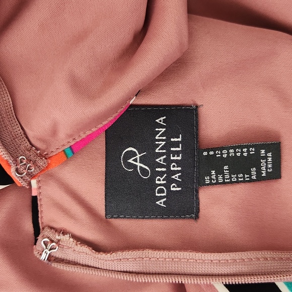 NWOT Adrianna Papell candy striped blouse dress - Picture 8 of 15